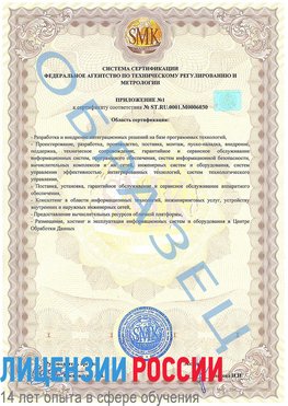 Образец сертификата соответствия (приложение) Тольятти Сертификат ISO 27001